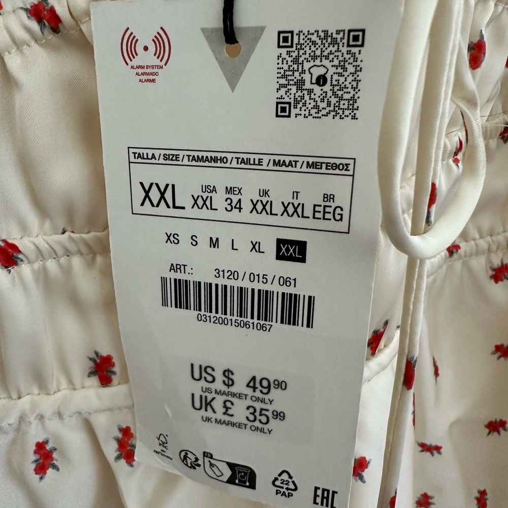 Zara NWT Floral Satin Dress - Picture 3 of 6